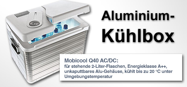 Aluminium Kühlbox: Alu Kühlkiste für den Sommer, für Steckdose und Auto